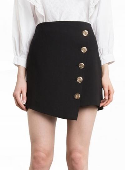 Oasap Fashion Single Breasted Irregular Mini Skirt
