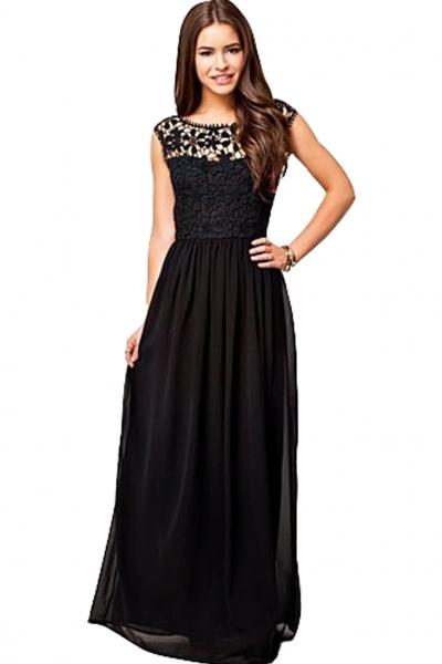 Oasap Fashion Lace Backless Party Maxi Dress