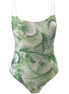 Oasap Women's One Piece Tropical Coconut Tree Leaf Print Swimwear