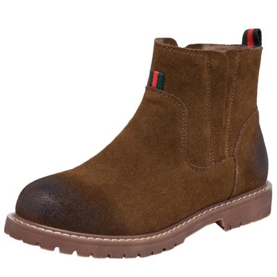 Oasap Women's Slip-on Low Heels Nubuck Ankle Boots