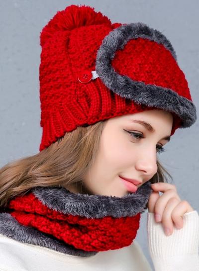 Oasap Fashion 3 Piece Gauze Mask Neckerchief Hat