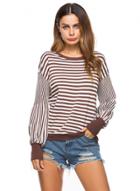 Oasap Striped Long Sleeve Pullover Knit Sweater