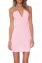 Oasap Sweet V Neck Spaghetti Strap Body-con Dress