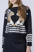 Oasap Casual Eagle Knitted Pullover Sweater