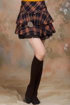 Oasap High Waist Layer Plaid Skirt