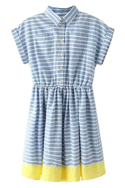 Oasap School Gal Striped Print Mini Dress