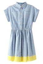 Oasap School Gal Striped Print Mini Dress