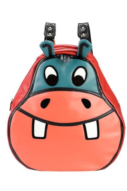 Oasap Contrast Color Hippo Pattern Satchel Bag