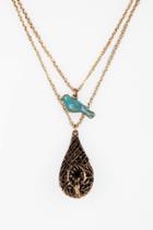Oasap Double Chain Bird And Nest Necklace