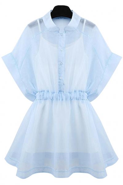 Oasap Sweet Two-piece Elasticized Mini Dress