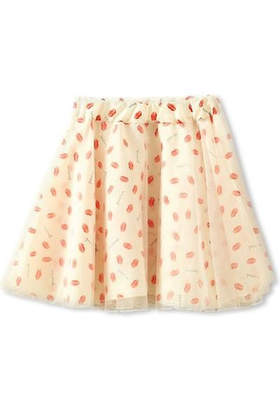 Oasap Sexy Lips Organza Mini Skirt