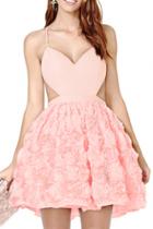 Oasap Beauteous Rosette Cami Dress