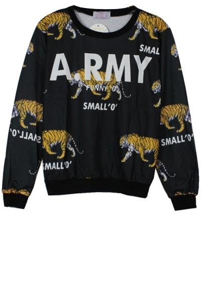 Oasap Tiger Army Sweatshirt