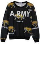 Oasap Tiger Army Sweatshirt