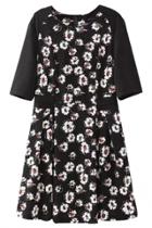 Oasap Chic Street Black Floral Mini A Line Dress