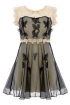 Oasap Lace Paneled Organza Princess Bubble Dress