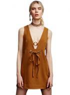 Oasap Women's Deep V Sleeveless Dress With Belt