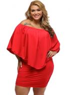 Oasap Plus Size Multiple Dressing Layered Blue Mini Dress