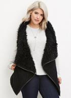 Oasap Women's Faux Fur Vest With Fur Trim