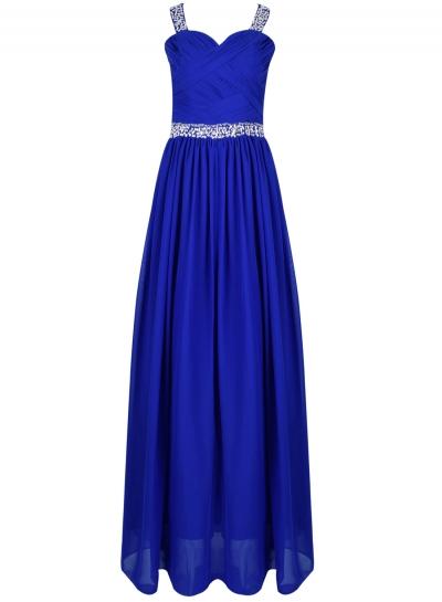 Oasap Sweetheart Sleeveless Long Prom Chiffon Dress