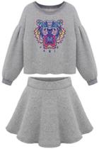 Oasap 2 Pieces Warm Hoodie Skirt Matching Sets