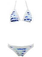 Oasap Women's 2 Pcs Striped Halter Top Bikini Bottoms Swimwear