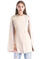 Oasap Stand Collar Sleeveless Cloak Design Wool Coat