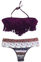 Oasap Women's Fashion Two Piece Fringed Beach Bikini Swimwear