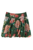 Oasap Lantern Skirt In Flower Printing