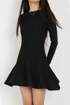 Oasap Classic Round Neckline A-line Dress