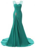 Oasap V Neck Sleeveless Rhinestone Floor Length Prom Dress