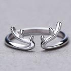 Oasap Sterling 925 Silver Antlers Ring