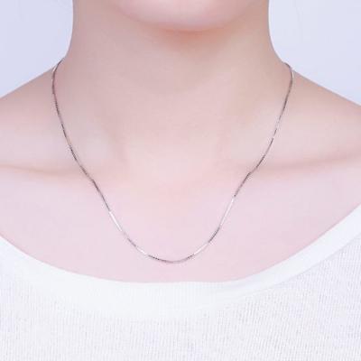 Oasap Simple Lobster Clasp Closure Box Chain Necklace