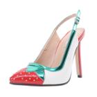 Oasap Pointed Toe Stiletto Heels Strawberry Pumps