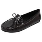 Oasap Women's Sweet Low Top Slip-on Round Toe Bow Flat Shoes