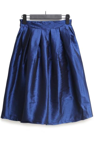 Oasap Shiny Pleated Skirt