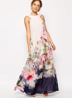 Oasap Halter Sleeveless Floral Print Loose Dress