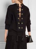 Oasap Fashion Long Sleeve Back Lace-up Sweatshirt