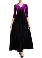 Oasap Women's Contrast Color Faux Wrap Prom Dress