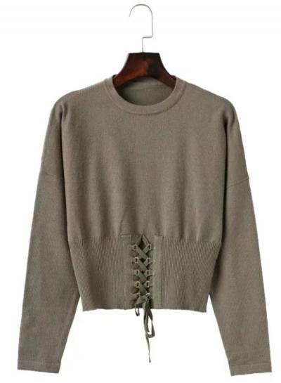 Oasap Round Neck Batwing Sleeve Sweaters