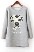 Oasap Lovely Dog Fleece Sweatshirt