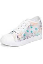 Oasap Sweet Mesh Lace-up Wedge Sneakers