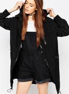 Oasap Simple Style Double Pockets Long Sleeve Trench Coat