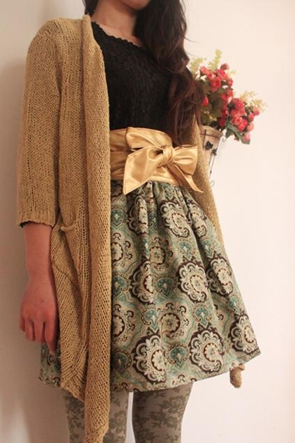 Oasap Floral Print High Waistline Bud Skirt