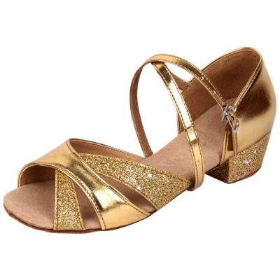 Oasap Open Toe Cross Strap Latin Dance Shoes