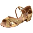 Oasap Open Toe Cross Strap Latin Dance Shoes