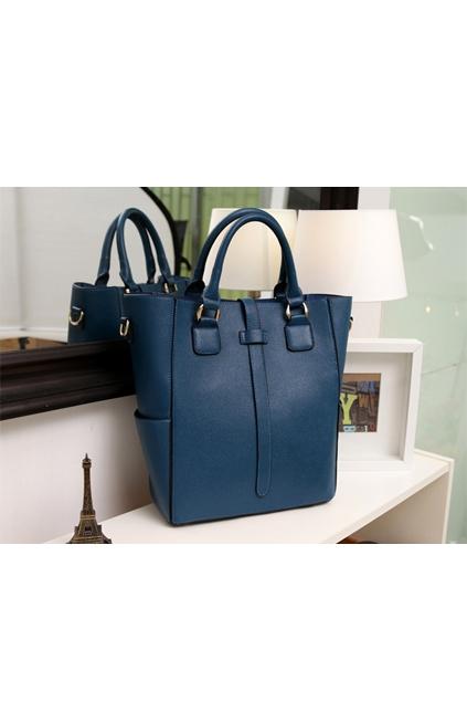 Oasap Snake Skin Pattern Inner Bag Contrast Colored Shoulder Bag