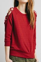 Oasap Charming Solid Off The Shoulder Pullover Tee