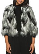 Oasap Women's Faux Fur Open Front Coat