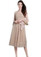 Oasap Long Sleeve Lace Evening Dress With Belt